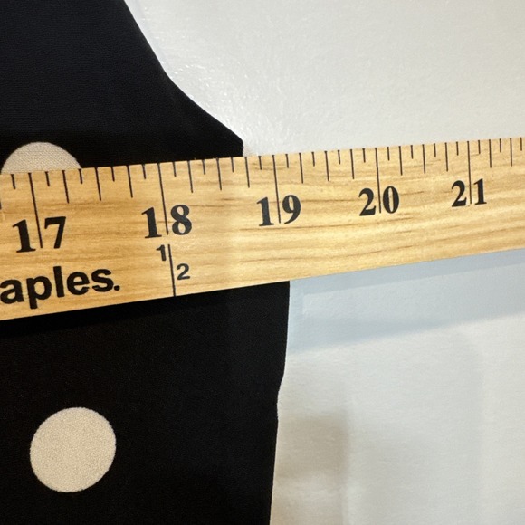 Lauren Ralph Lauren Polka Dot Ruched Knotted Cap Sleeves Dress Black White Sz 18 - Picture 8 of 8